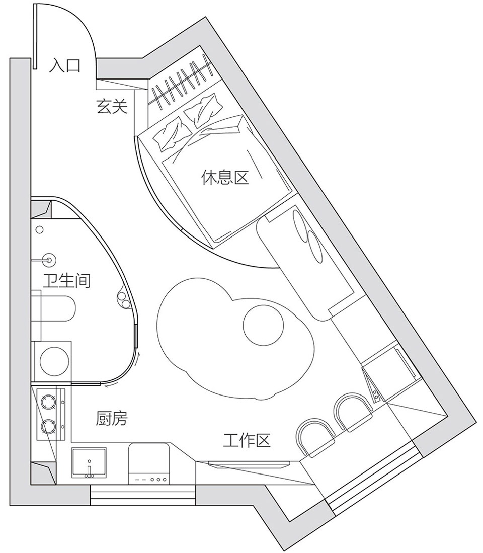 Micro housing Beijing by Xigo Studio2