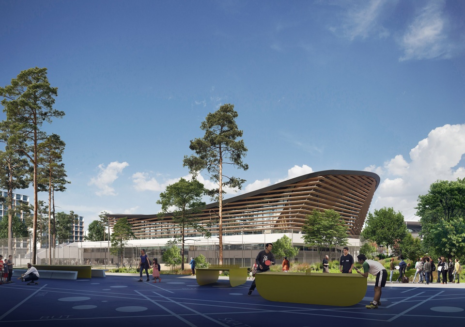 Aquatic Centre for the Olympic Games 2024 in Paris by VenhoevenCS