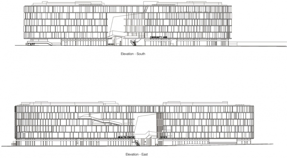 Pukou Community Center SouthEast elevation