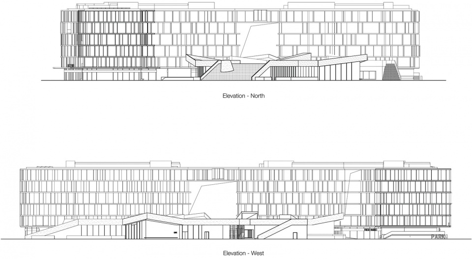 Pukou Community Center westnorth elevation