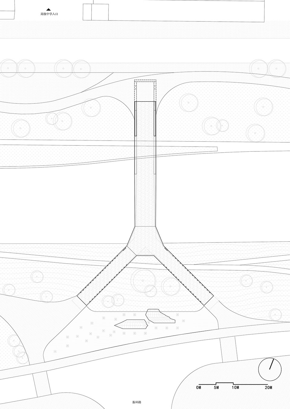 pedestrian bridge of pingshan high school china by node architecture urbanism