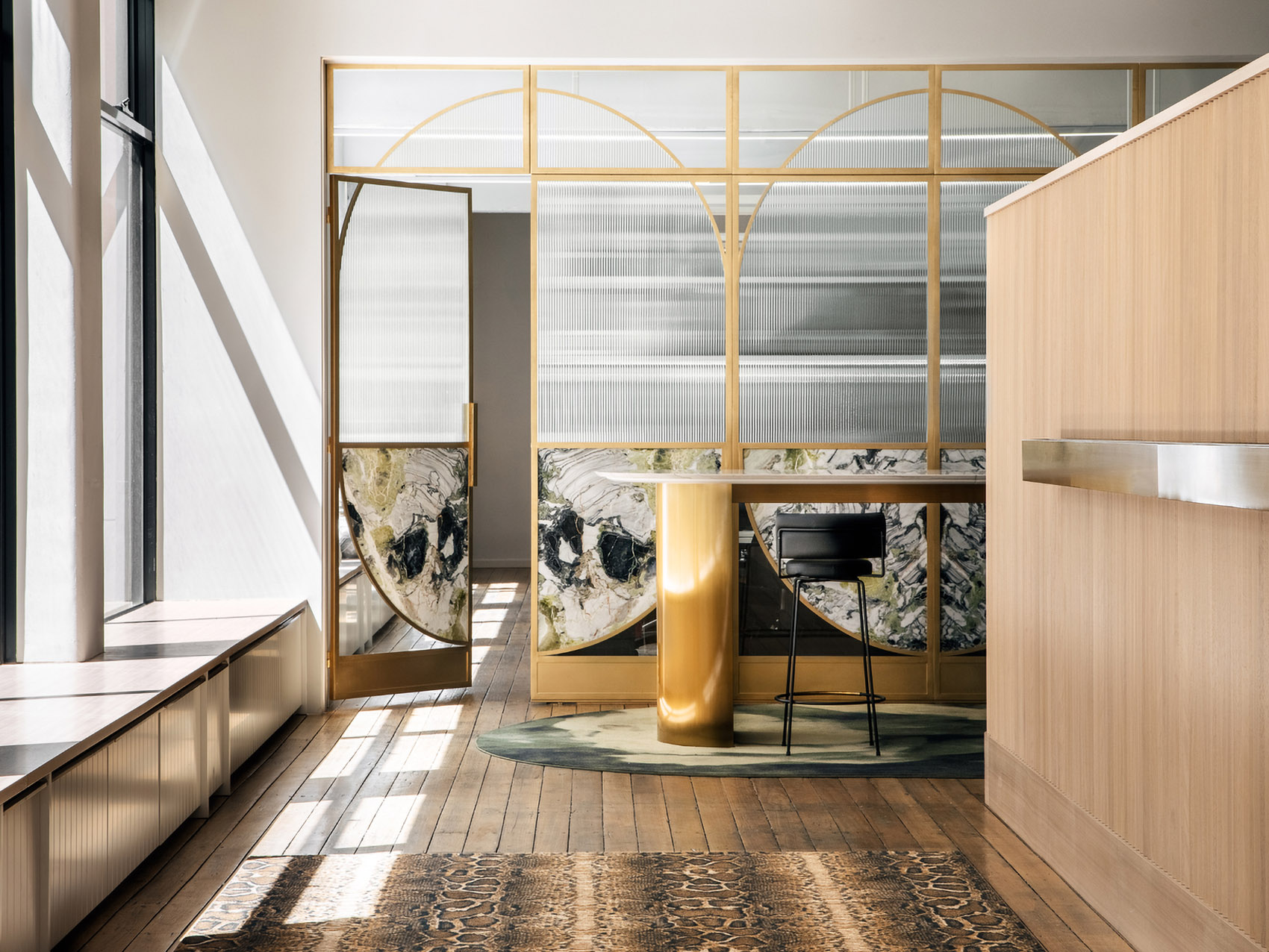 rugs carpet design showroom melbourne by kestie lane studio