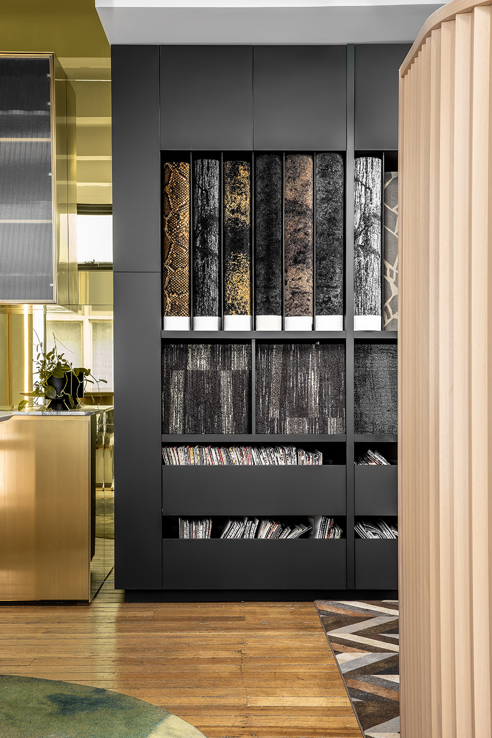 rugs carpet design showroom melbourne by kestie lane studio