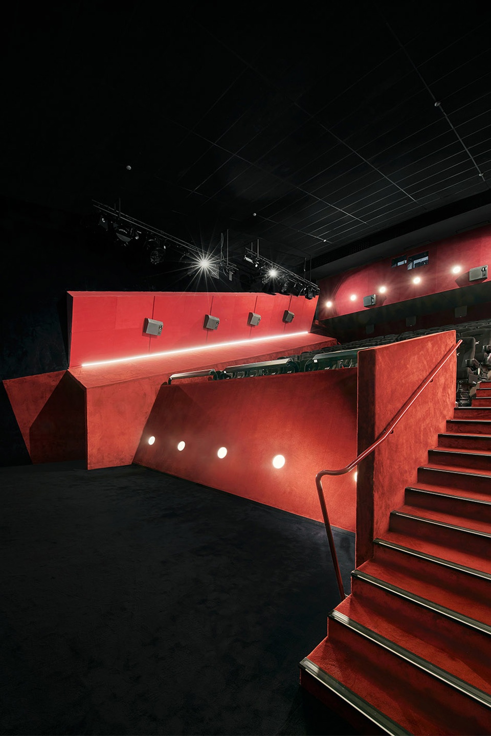 refurbishment of 4 theatres at filmax gran via 2 cinemas by amoo