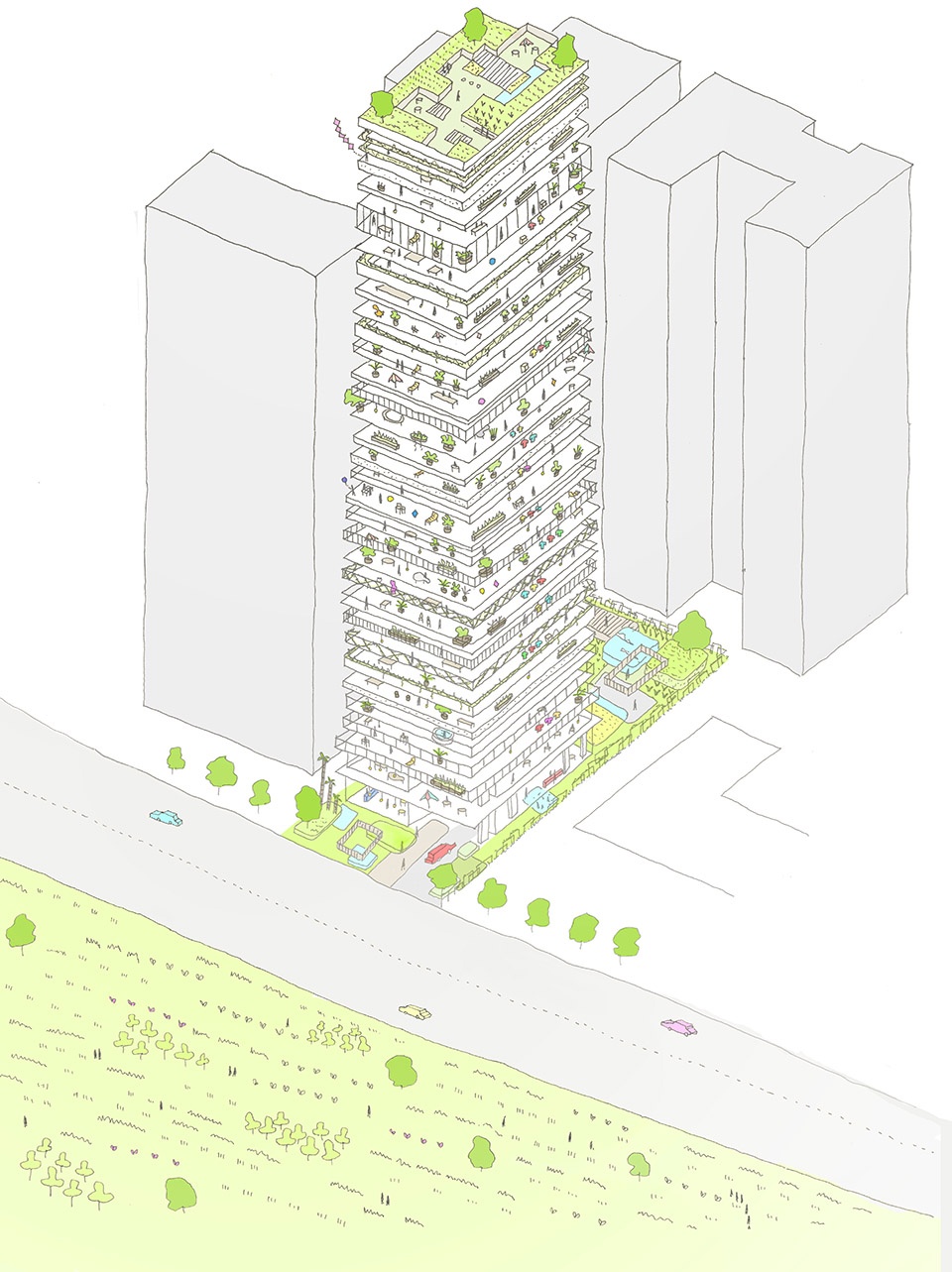 One More Residential Tower spatial practice
