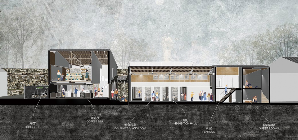 Retrobookstore in the ancient city of Linhai mage Design