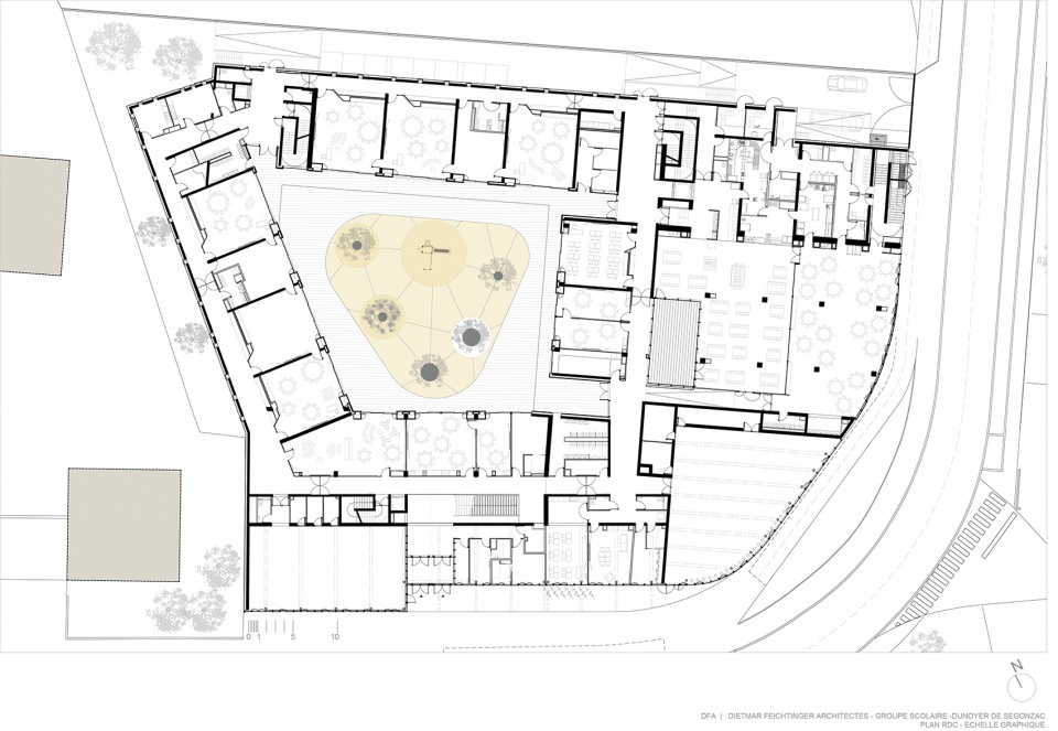 school center and leisure activity center in antony by dietmar feichtinger architectes