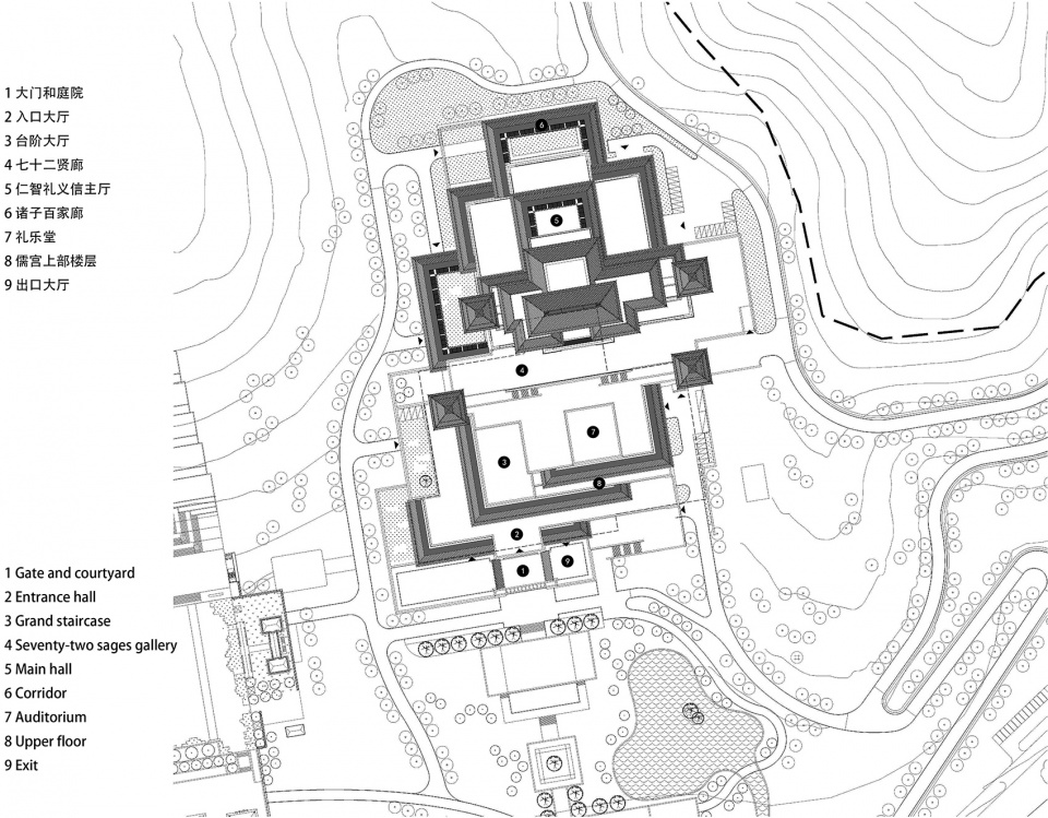 nishan sacredland great learning hall china by oi architects design office