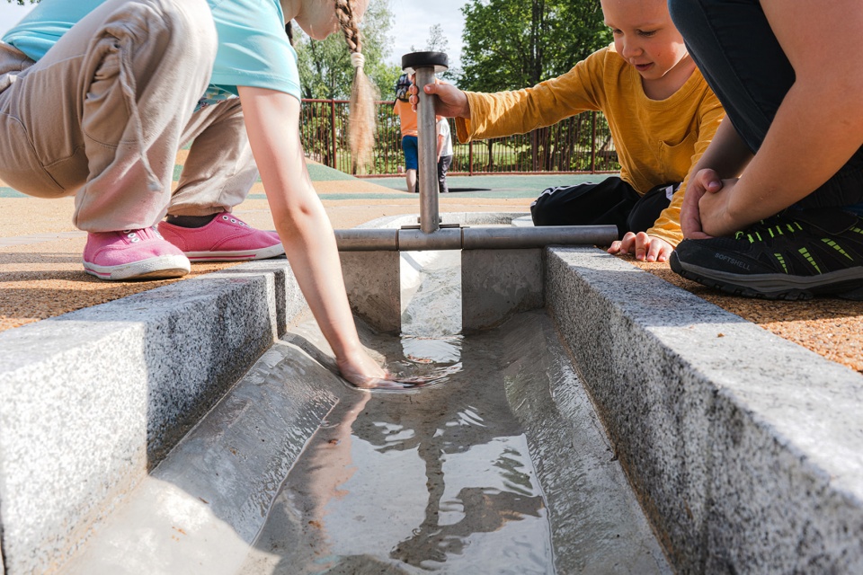 avik river reed playground and river park by loci landscape architects