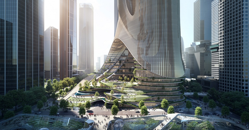 tower c at shenzhen bay super headquarters base winning proposal by zaha hadid architects