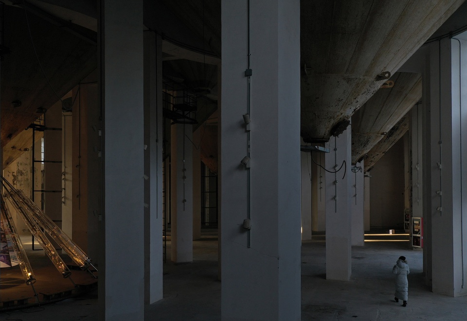 joints pavilion iii sand clock installation china by roarc renew