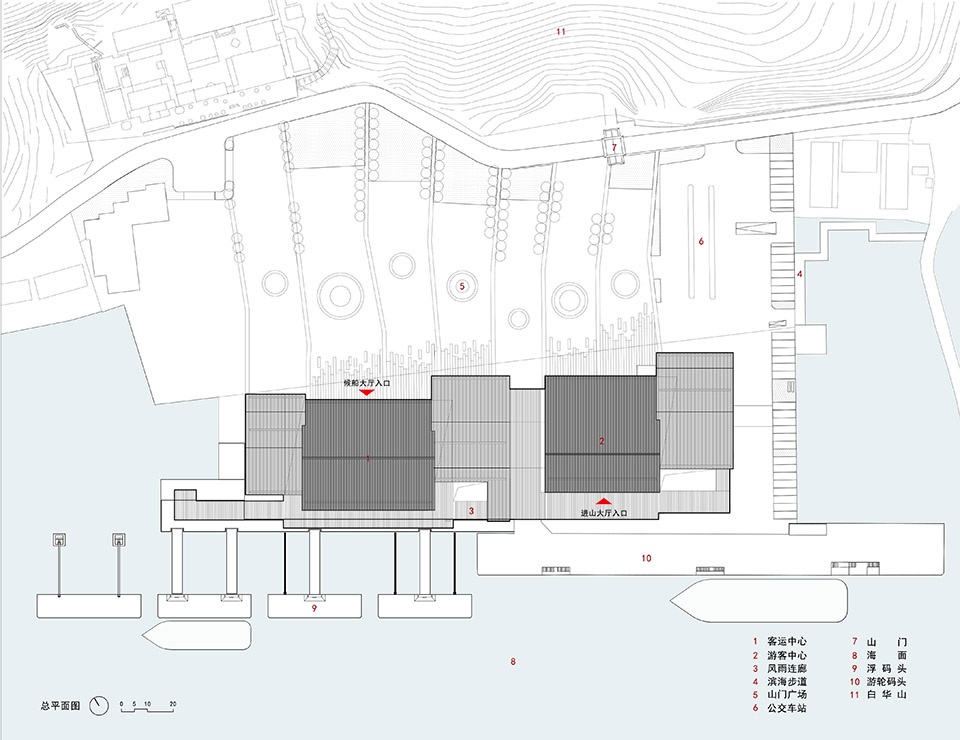 Putuo Mountain New Passenger Transportation Center China by UAD