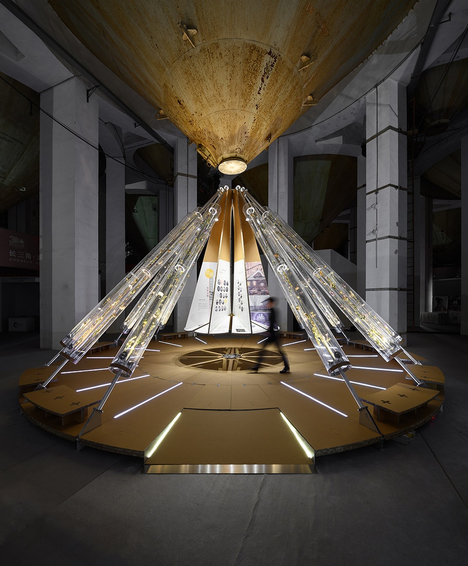 joints pavilion iii sand clock installation china by roarc renew