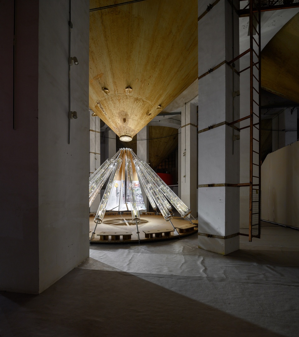 joints pavilion iii sand clock installation china by roarc renew