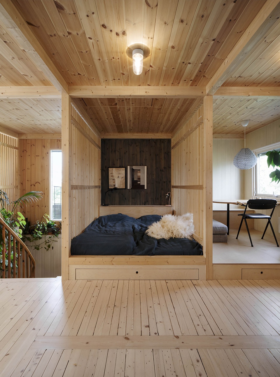 Wood Slat Shotgun House Austigard Arkitektur