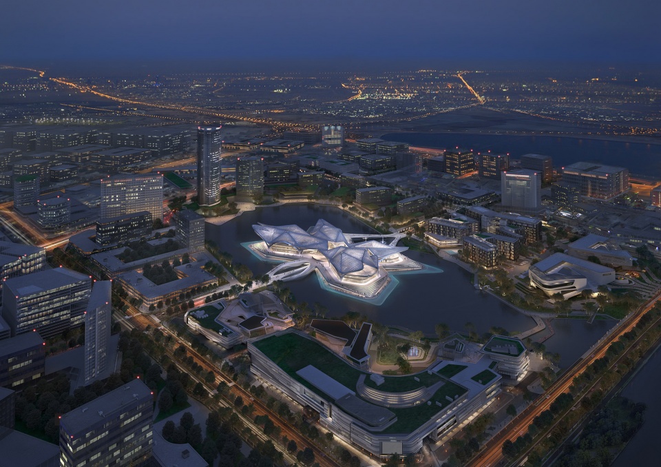 zhuhai jinwan civic art centre china by zaha hadid architects