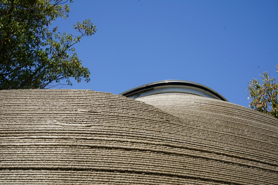 a robot 3d printed concrete book cabin china by professor xu weiguos team from the tsinghua university school of architecture