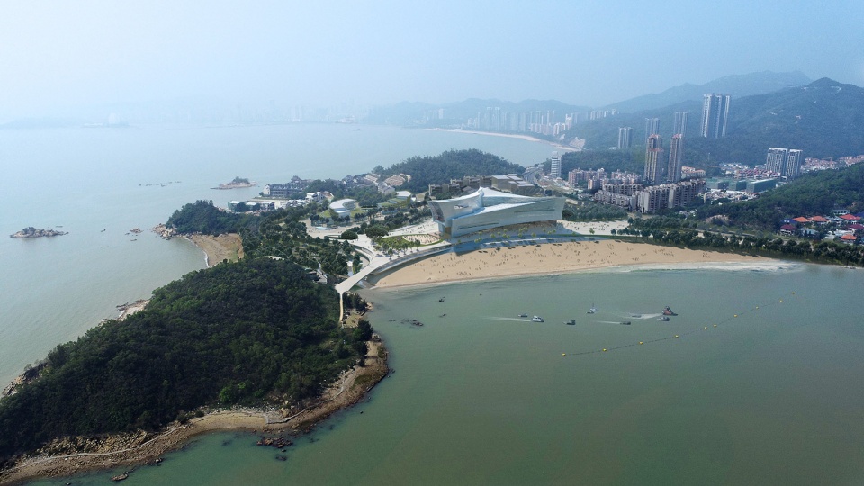 zhuhai culture and art center competition proposal by cadg zhup