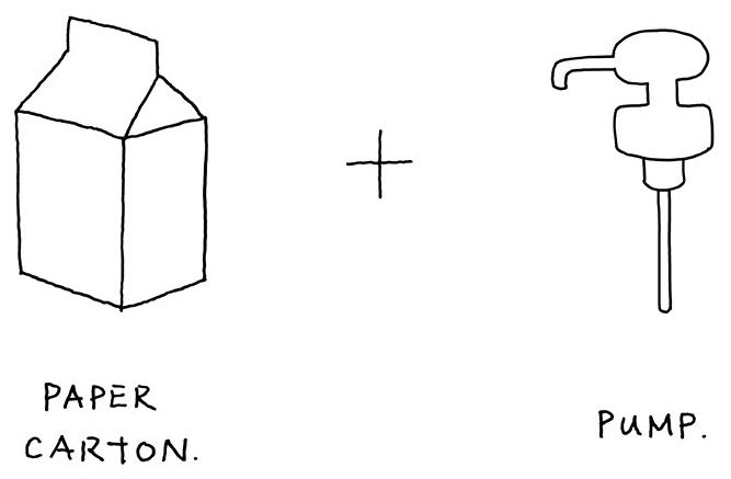 carton pump by nendo