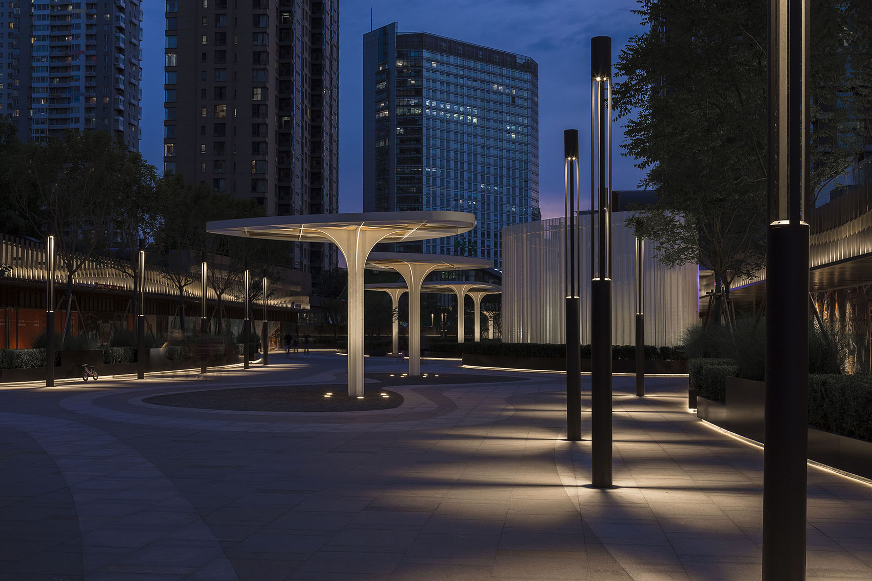 lighting heals urban space lighting design of beijing cr land instreet china by prol
