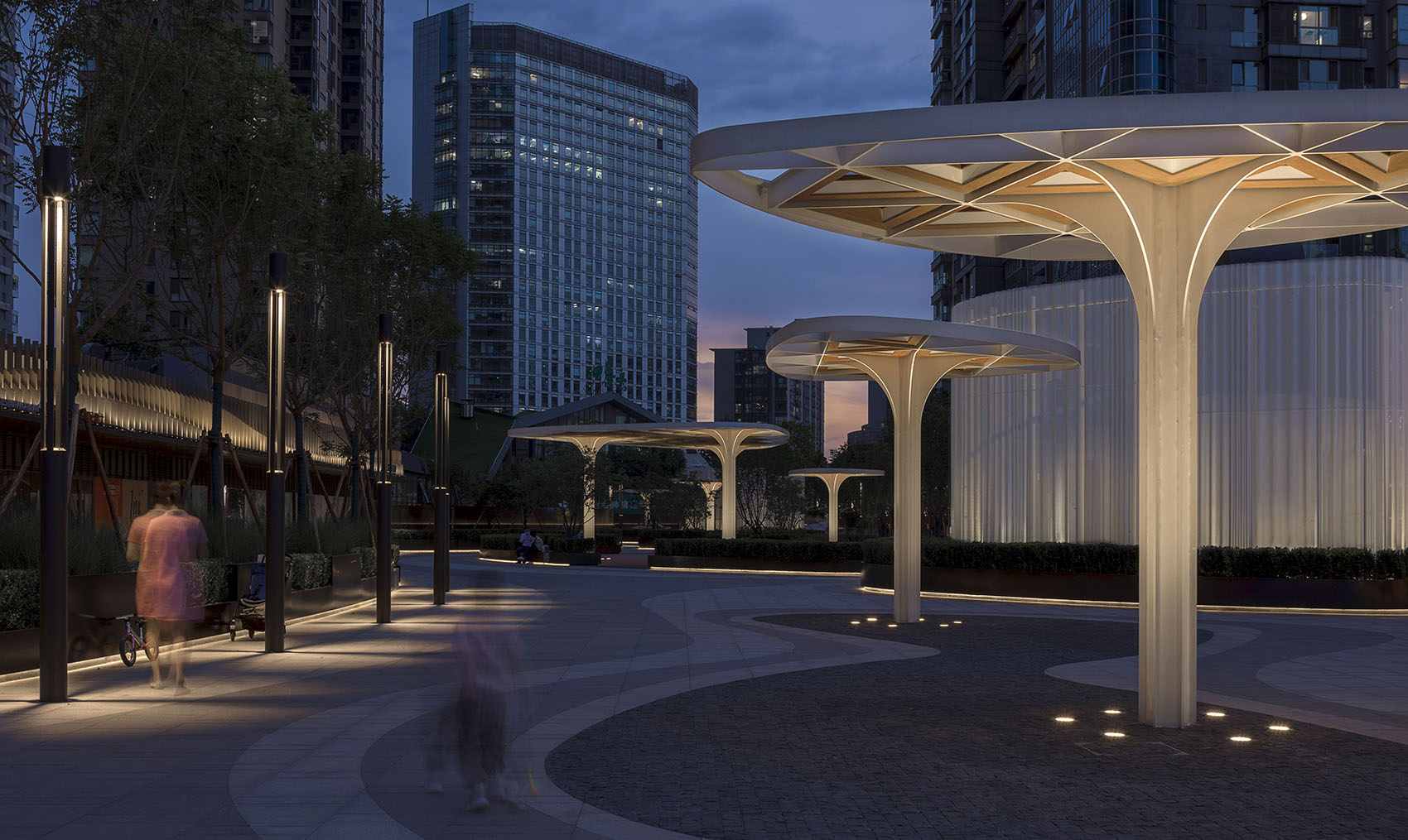 lighting heals urban space lighting design of beijing cr land instreet china by prol