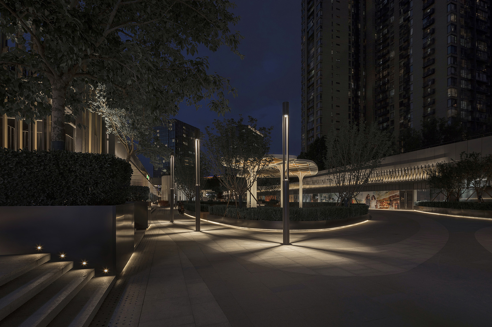 lighting heals urban space lighting design of beijing cr land instreet china by prol