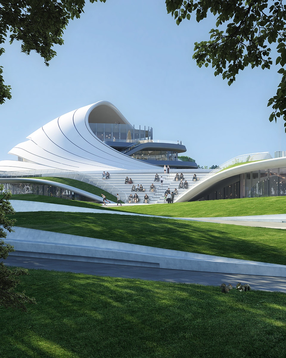 jiaxing civic center china by mad