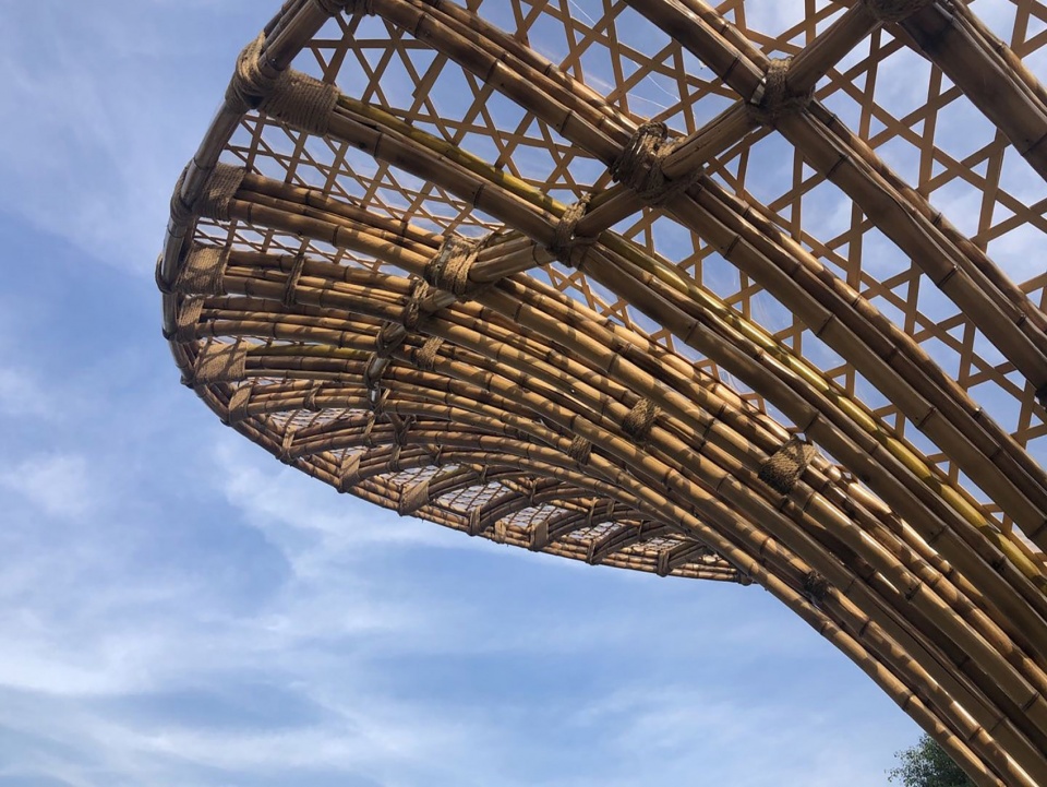 huanglong waterfront bamboo pavilion china by atelier cns