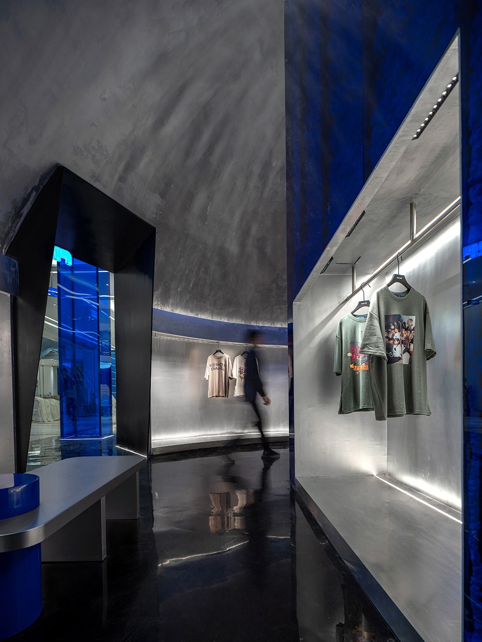 fish yu clothing exhibition hall china by ge space design