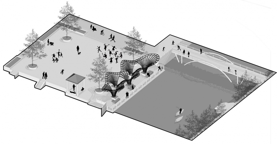 huanglong waterfront bamboo pavilion china by atelier cns