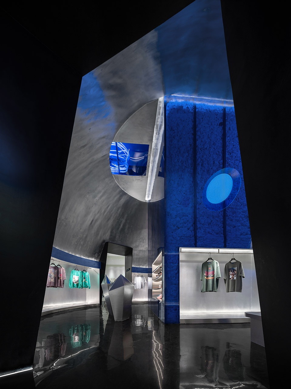 fish yu clothing exhibition hall china by ge space design