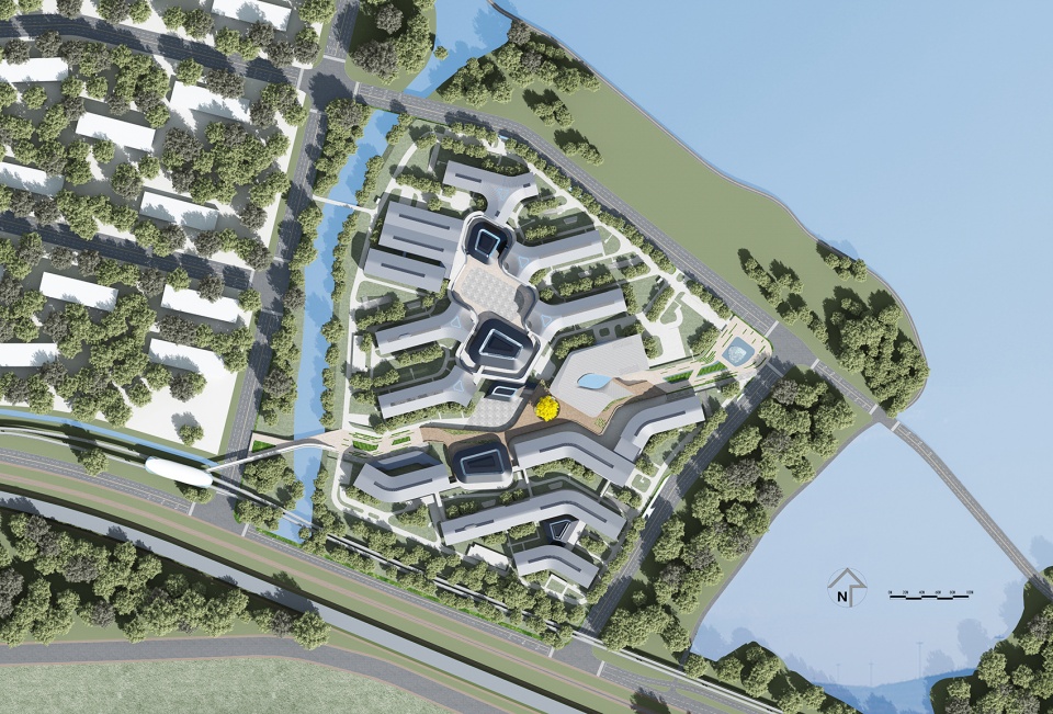 hangzhou alibaba damo nanhu industry park china by aedas