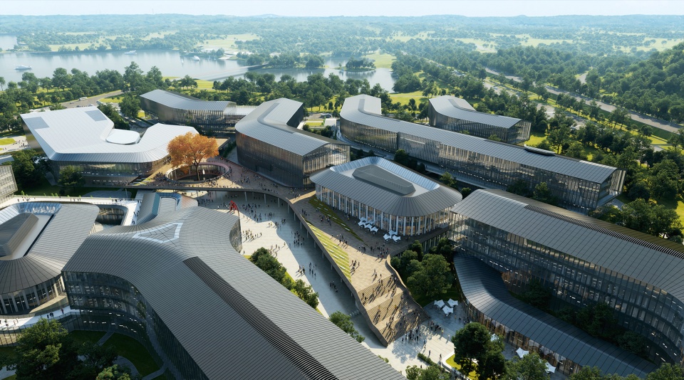 hangzhou alibaba damo nanhu industry park china by aedas