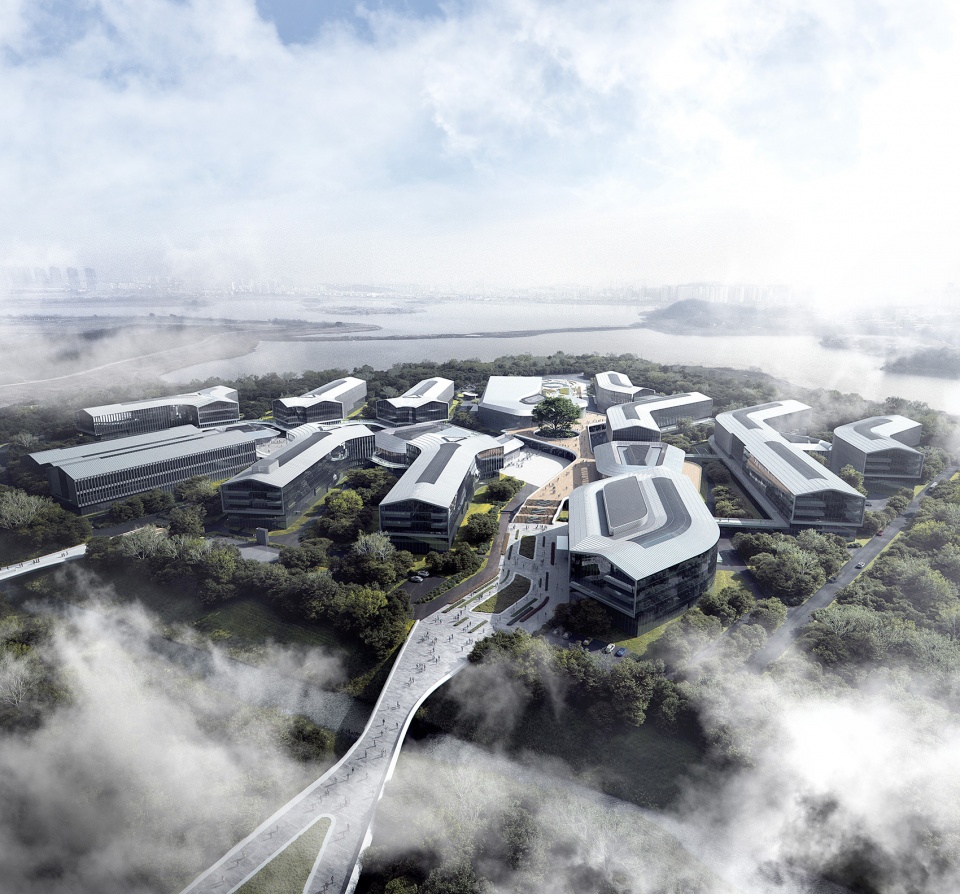 hangzhou alibaba damo nanhu industry park china by aedas