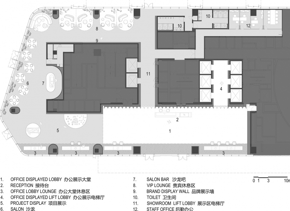 Shenzhen Sungang centre lobby and showroom China by AIM ARCHITECTURE