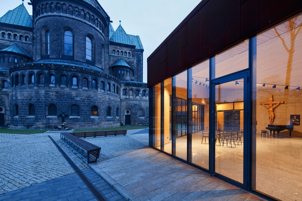 educational center and rosary garden by medusa group