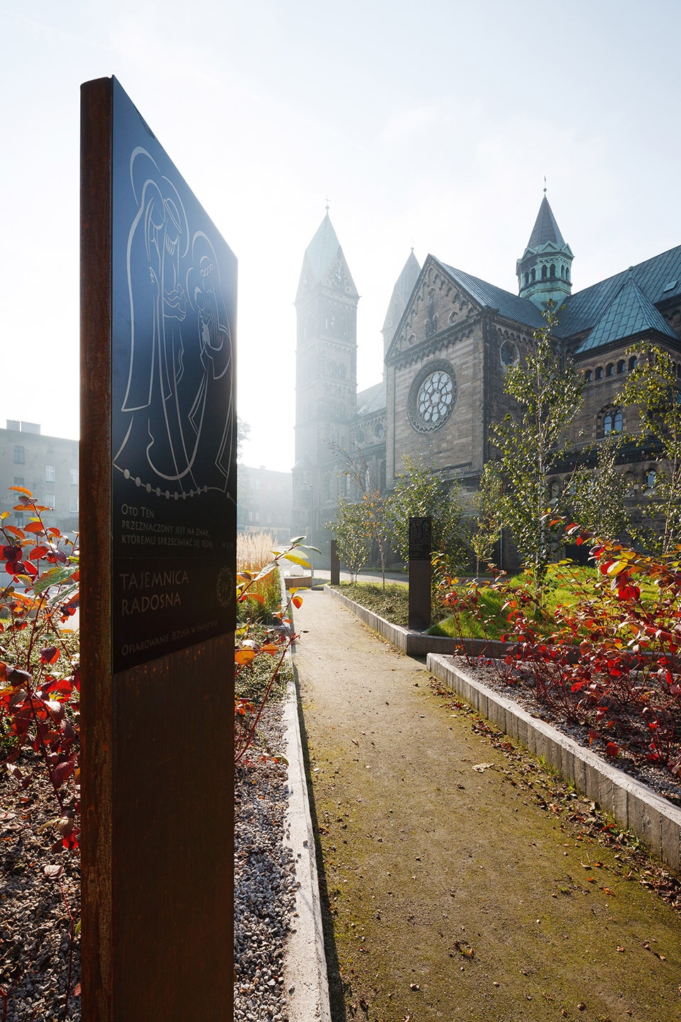 educational center and rosary garden by medusa group