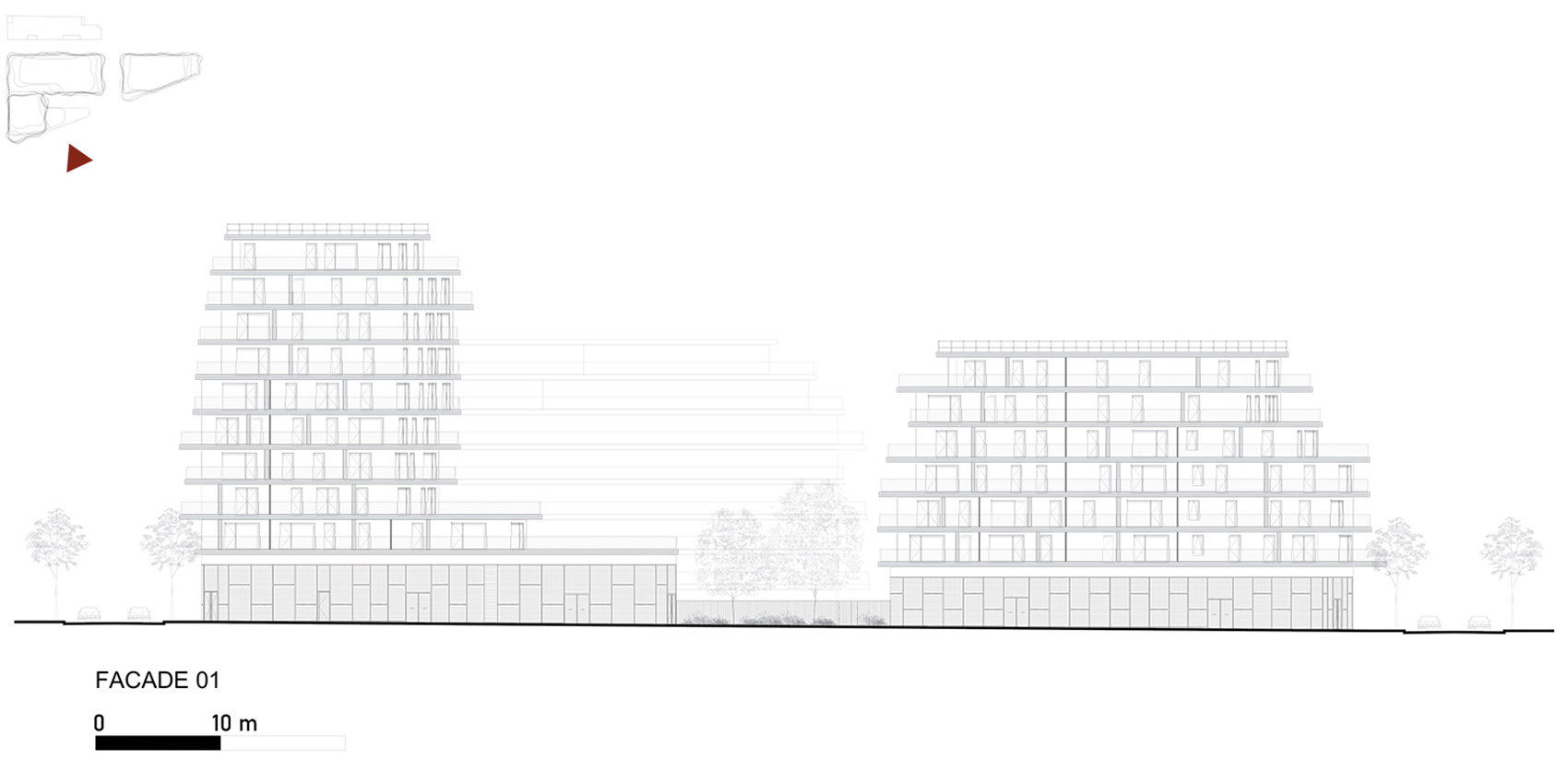 courbes residential building by christophe rousselle architecte