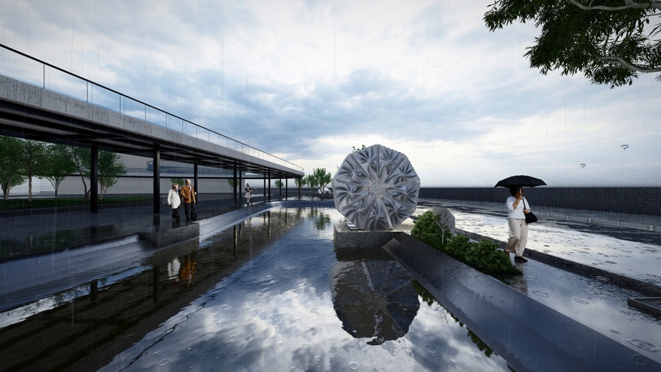eternal wheel 3d printing stretchable landscape pedestrian bridge in shanghai by blua