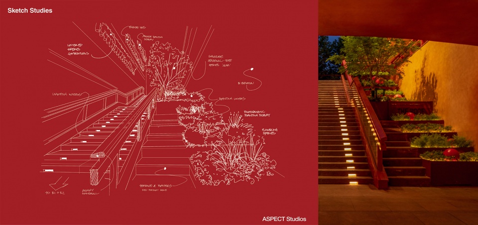 landscape architectural and living facade design for the roof by aspect studios