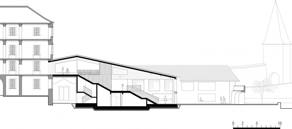 novacella abbey museum addition by modusarchitects