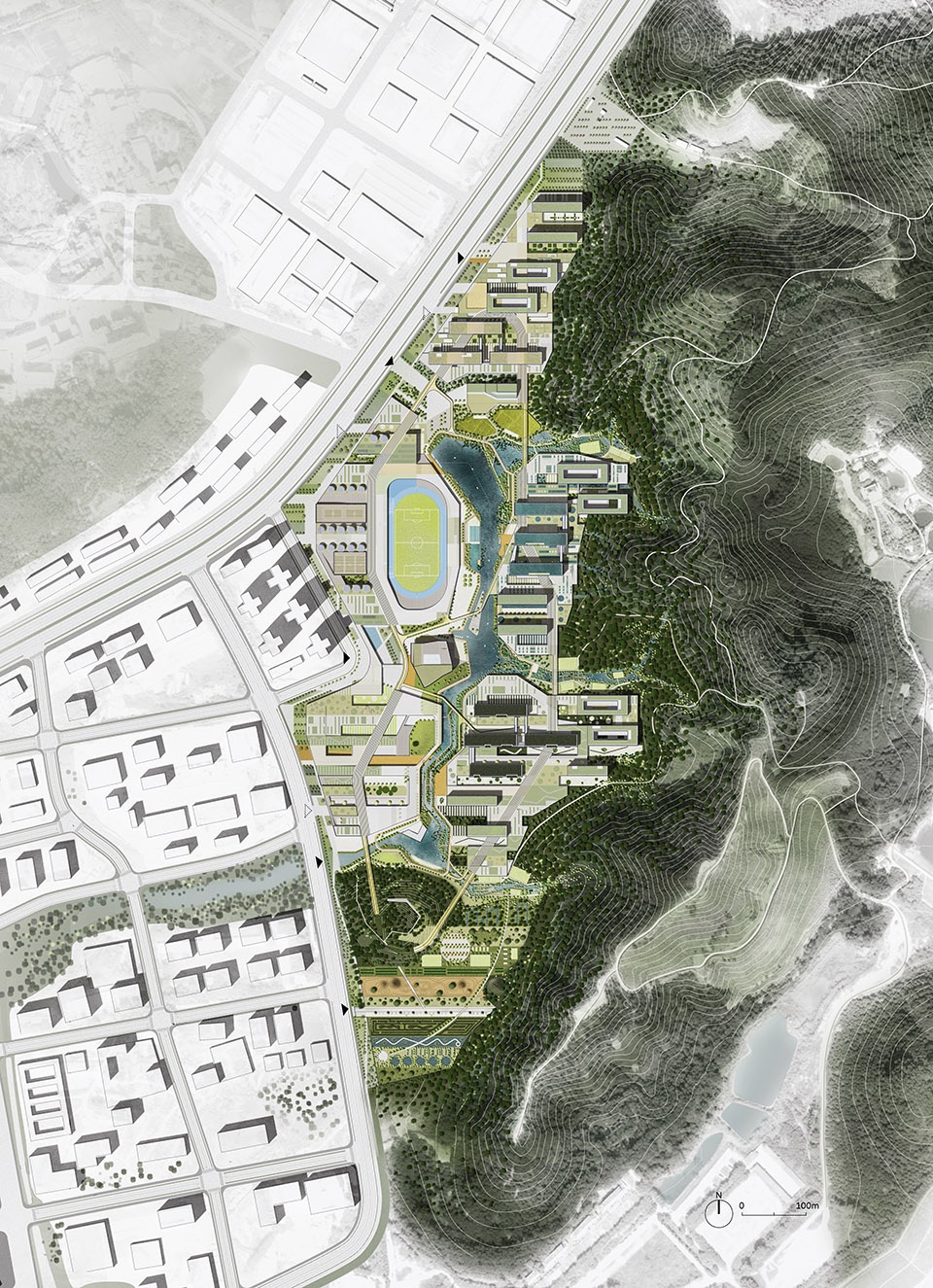 shenzhen institute of advanced technology campus design by remix studio