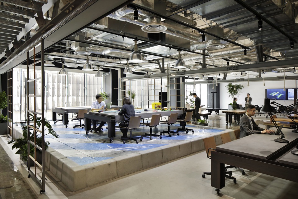design of the innovation center in the new experiment building at ihis yokohama office by nikken sekkei