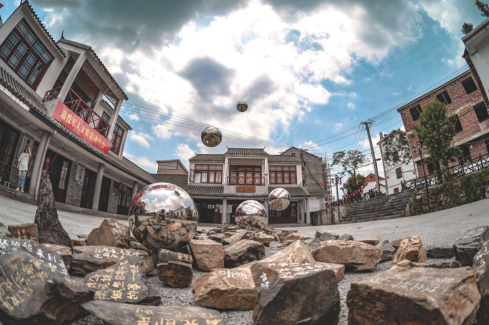 public art project every drop of power can converges into a river china by y shuo studio