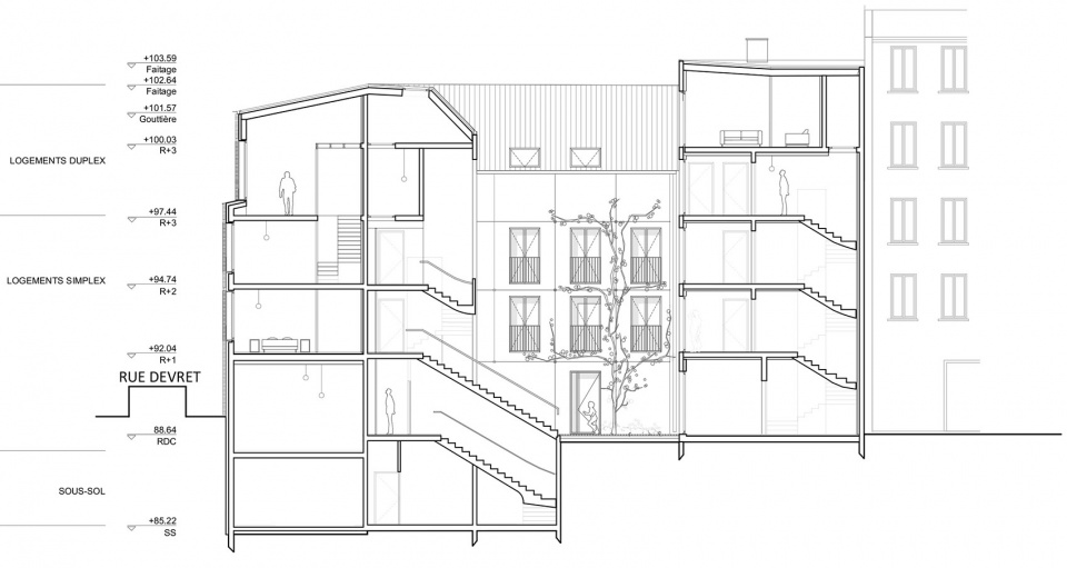 faubourg reinvented paris by mao architectes