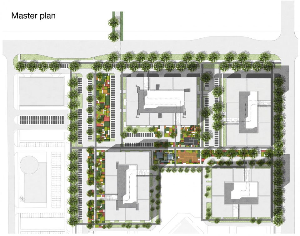 Public park and courtyards in Sukhodolsky quarter by Brusnika
