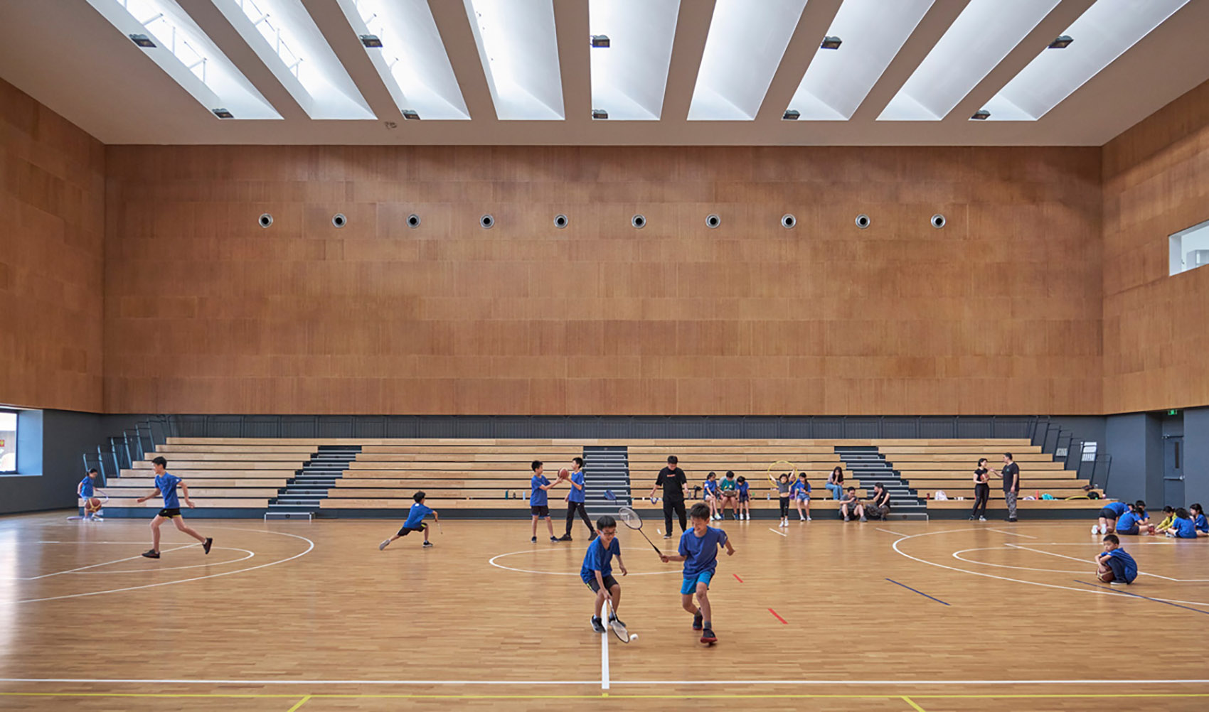Shanghai Qingpu Pinghe Sports Center China by OPEN Architecture