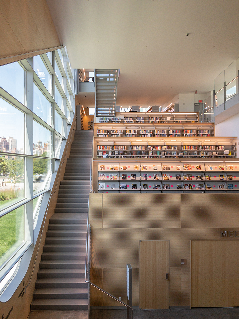 hunters point library queens by steven holl architects
