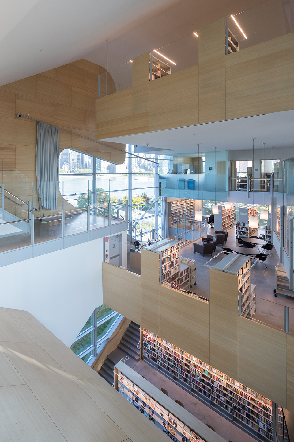 hunters point library queens by steven holl architects