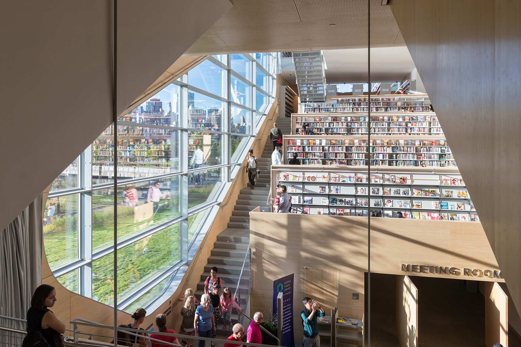 hunters point library queens by steven holl architects